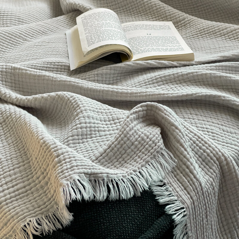 Cotton Muslin Bed Throw
