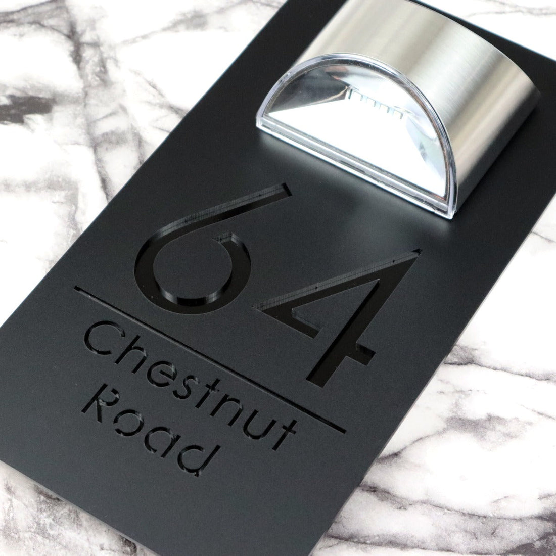 Custom Solar House Number Sign