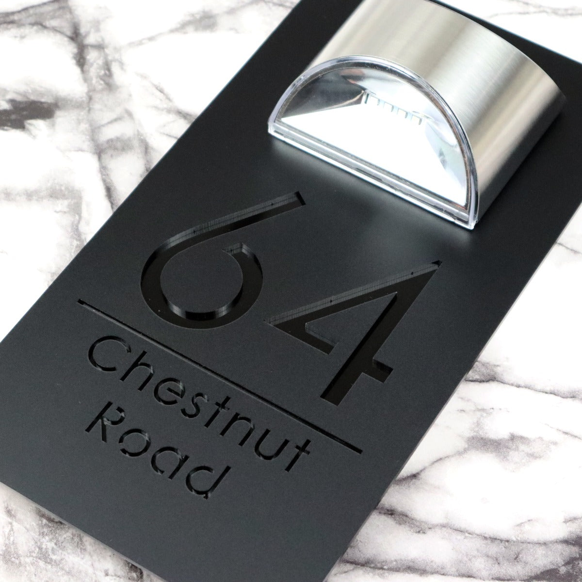 Custom Solar House Number Sign