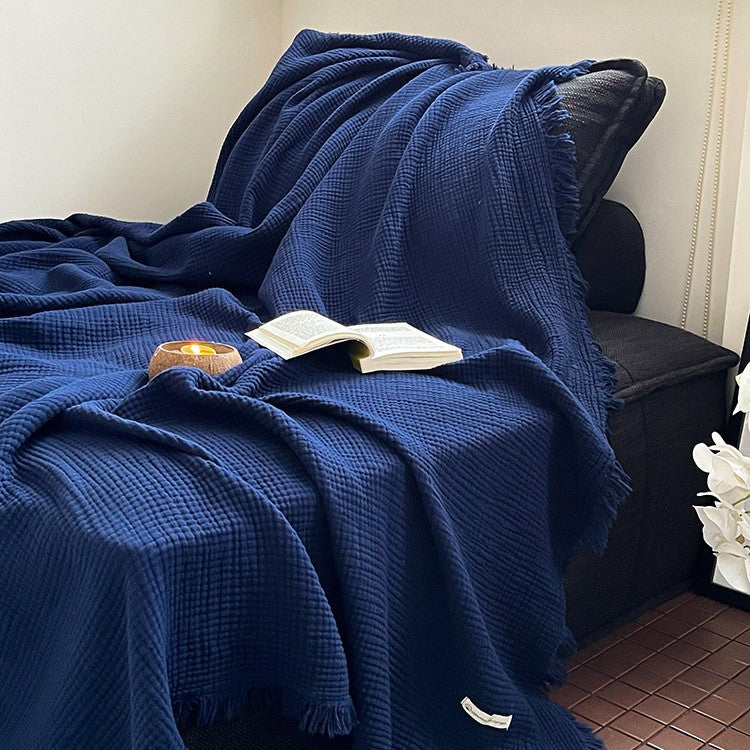 Cotton Muslin Bed Throw