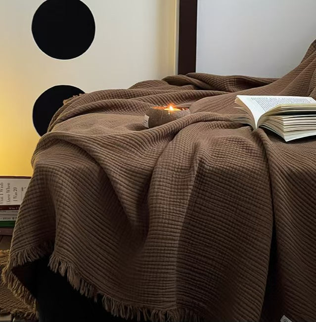 Cotton Muslin Bed Throw