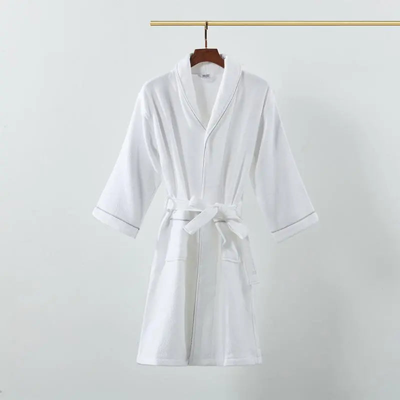 Luxury Reversible Waffle & Terry Spa Robe with Custom Embroidery