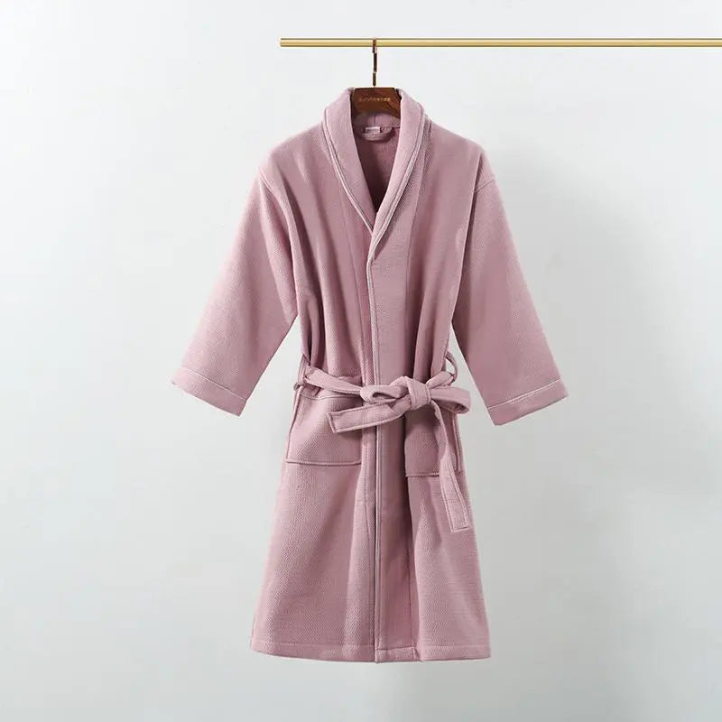 Luxury Reversible Waffle & Terry Spa Robe with Custom Embroidery