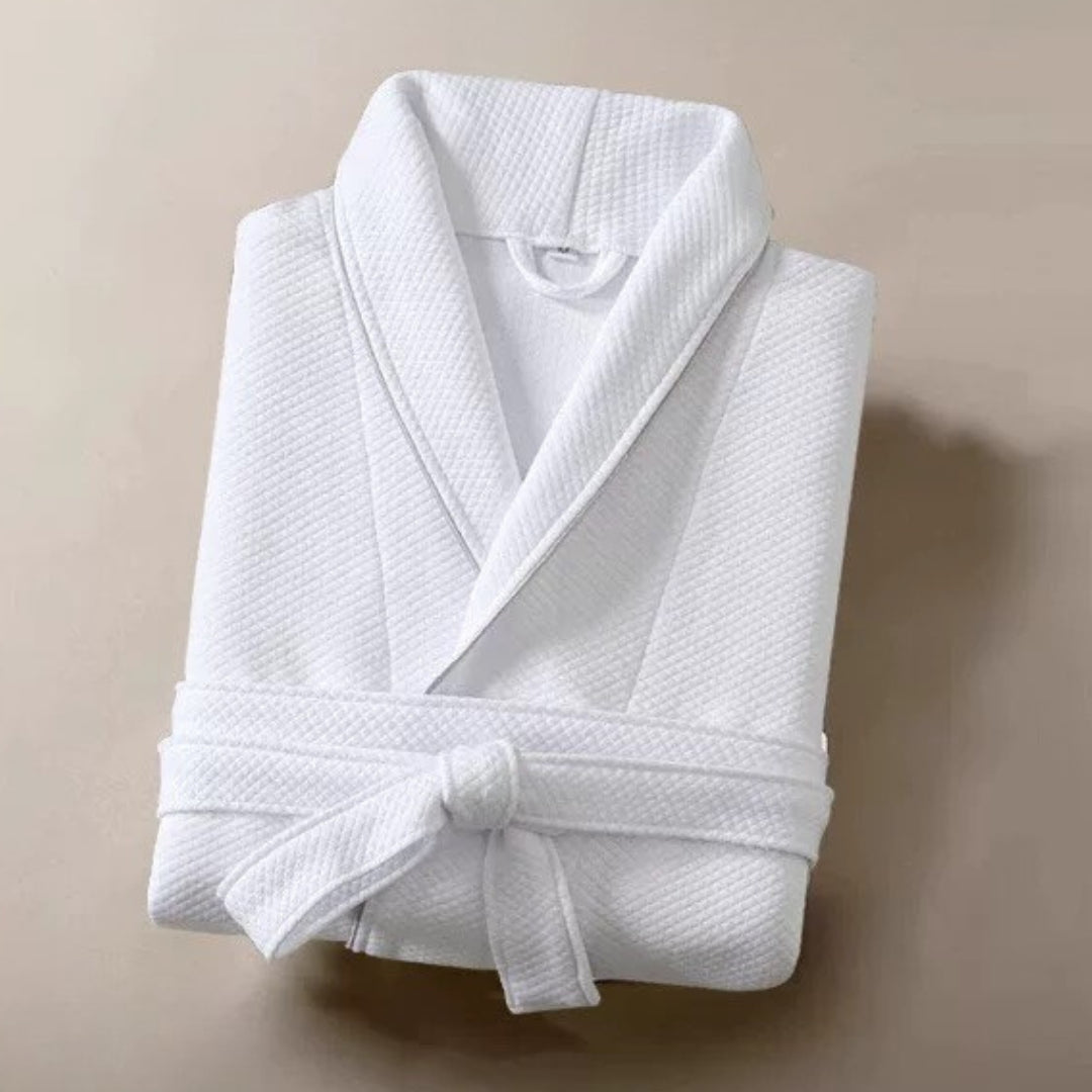 Luxury Reversible Waffle & Terry Spa Robe with Custom Embroidery