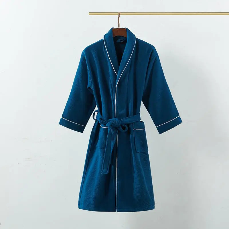 Luxury Reversible Waffle & Terry Spa Robe with Custom Embroidery