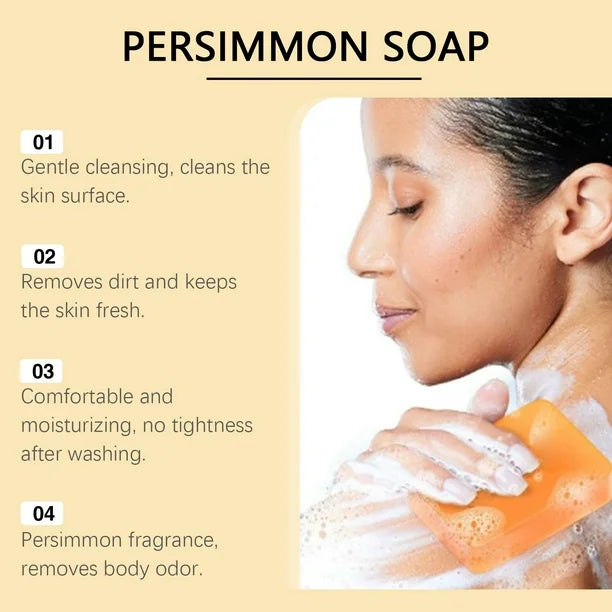 3 PCS Persimmon Soap Bar for Natural Odor Control
