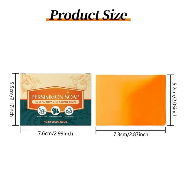 3 PCS Persimmon Soap Bar for Natural Odor Control