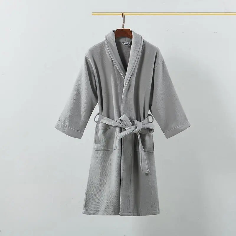 Luxury Reversible Waffle & Terry Spa Robe with Custom Embroidery