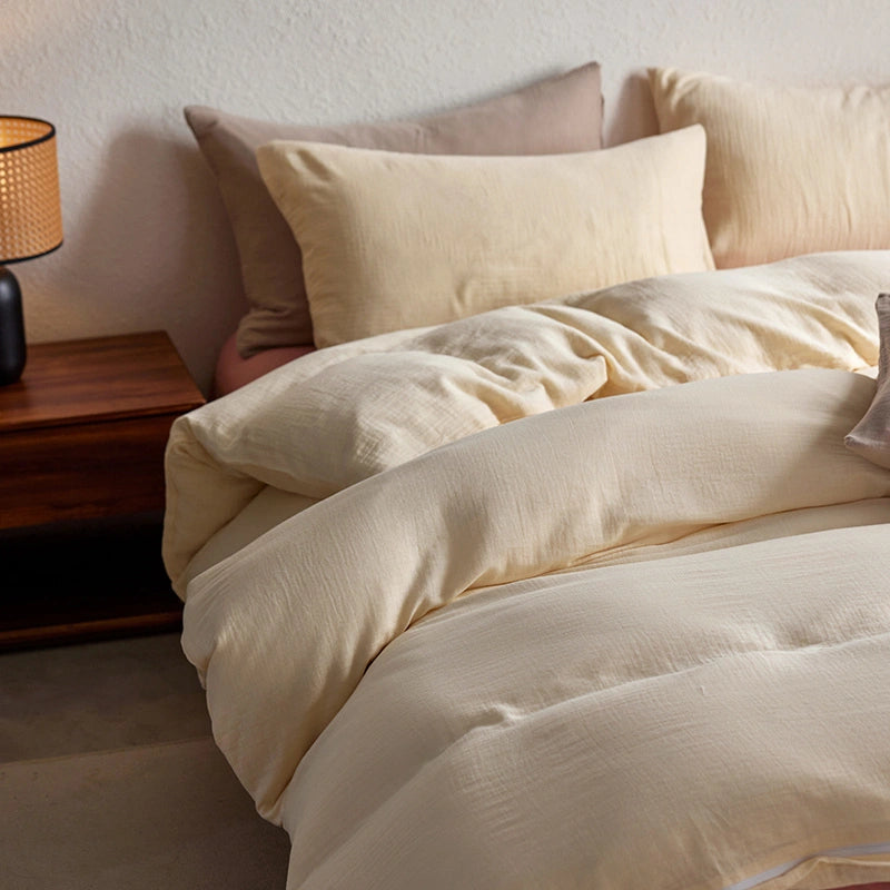 Breathable 100% Cotton Muslin Quilt Cover