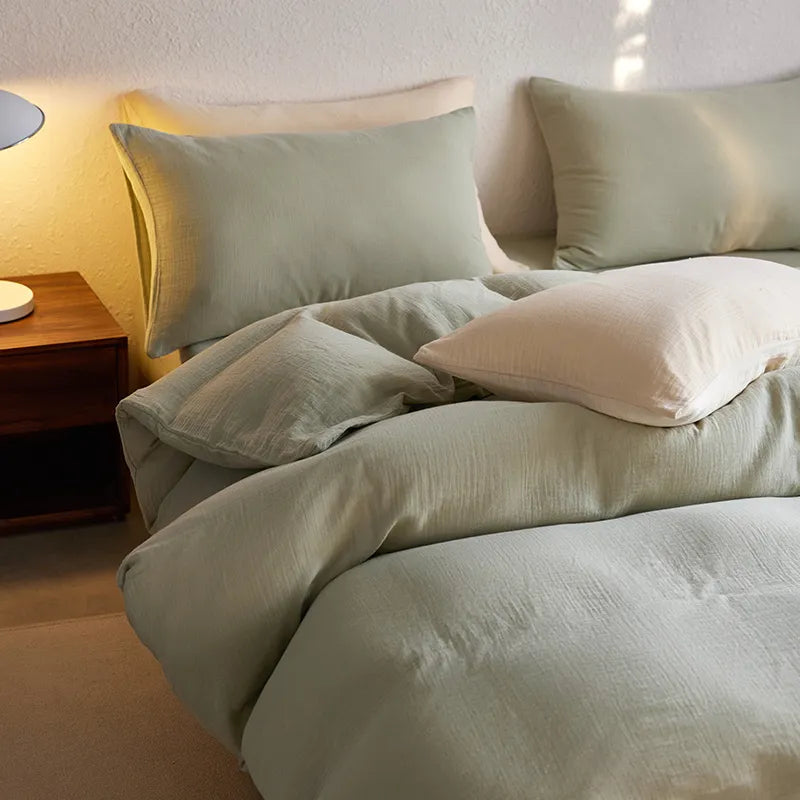 Breathable 100% Cotton Muslin Quilt Cover