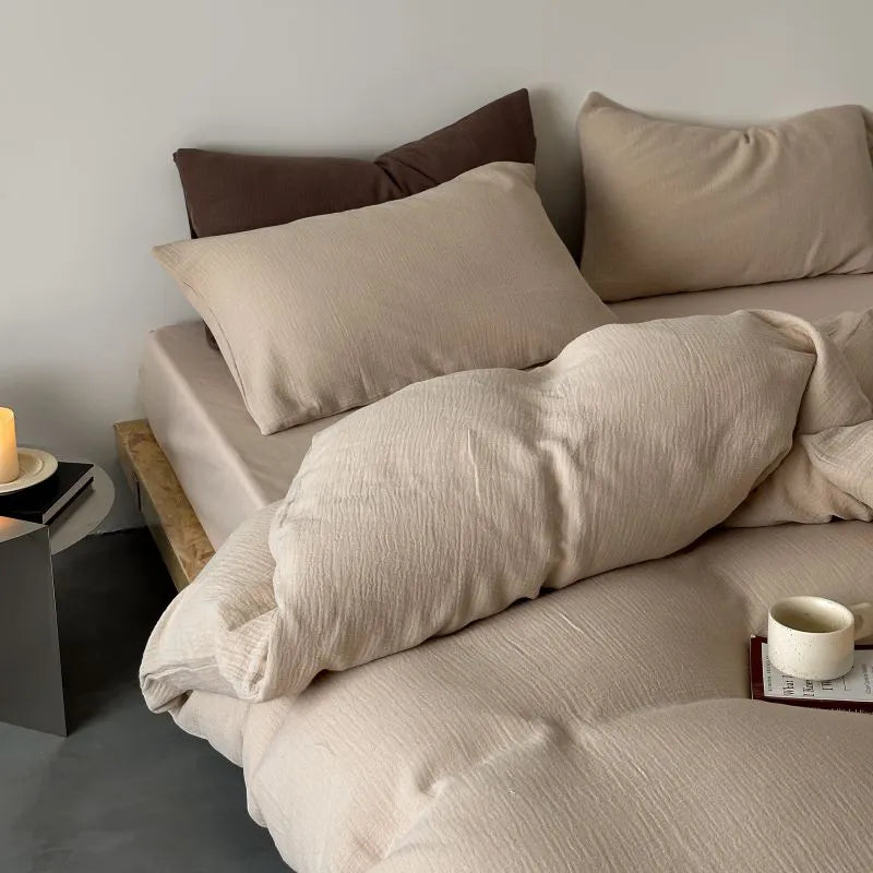 Breathable 100% Cotton Muslin Quilt Cover